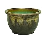 窯肌櫛目めだか鉢　13号　（信楽焼・陶器・水鉢・めだか鉢・睡蓮鉢・蓮鉢・M）