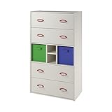 Cosco Lucerne 4 Drawer Dresser with Fabric Bins, White [並行輸入品]