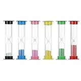 Decdeal 6個/組 砂時計のタイマー 30秒/1分/2分/3分/5分/10分