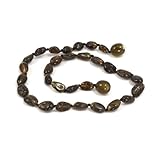 Baltic Baby Amber Necklace Olive Shape Beads (Green, Small) by Momma Goose