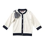 D.fesense リボン付カーデ ネイビー 90cm AP55412690