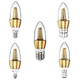 ILS - E27 E14 E12 B22 B15 4W 25 SMD 2835 LED Pure White Warm White Golden Candle Light Lamp Bulb AC8