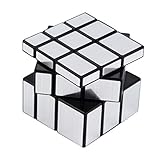 MolySun 3x3x3コンパクトでポータブルなミラーブロックシルバーシャイニーマジックキューブパズルブレインティーザーIQキッドファニーワールドワイドギフト