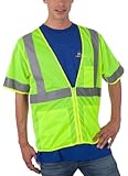 Liberty HiVizGard Polyester All Mesh Fabric Class 3 Safety Vest with 2 Wide Silver Reflective Stripe