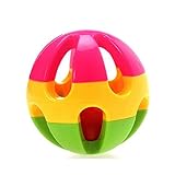 ラブリーカラフルなプラスチック製ラトルシェイクベル ベビーキッズ教育ギフトボール玩具