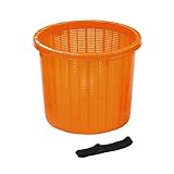安全興業 丸型収穫かご オレンジ 中 ×20