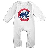 面白い 男の子と女の子 プロ野球チーム シカゴ カブス 半袖ロンパース コットン White Size 6 M