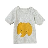 People Tree(ピープル・ツリー) オーガニックコットン ベビー エレファント Tシャツ 70㎝ グレー