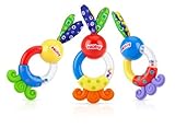 Nuby Teethe and Shake Rattle Teether, 3 Months Plus, (Colors May Vary) [並行輸入品]