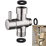 CIENCIAバスルーム角度バルブforソリッド真鍮3ウェイシャワーアーム切替弁バルブHandshower For Handshowerユニバーサルユニバーサルシャワーコンポーネント、つや消しニッケル