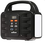 Willon ポータブル電源 42000mAh/155Wh ライト付き PSE認証済み ボータブル 家庭アウトドア両用バックアップ電源 純正