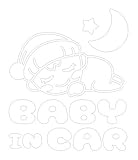 Sticker Shop Haru BABY ＩＮ CARステッカー すやすやベビー ホワイト
