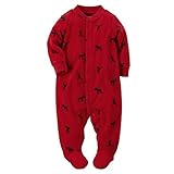カーターズ Carter's ロンパース マイクロフリース カバーオール 長袖 足つき 男の子 ポリエステル100% 秋冬 Fleece Snap-Up Sleep & Play NB (50-55c