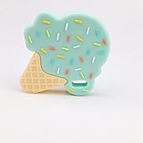 amimami Home 歯茎をマッサージ 歯がため 歯固め おしゃれアイスクリー 8x6.8cm シリコーン製 赤ちゃんの玩具 おしゃぶり　ペンダント 男の子 女の子 キュート 出産祝い 内祝い 誕