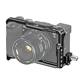 A7C IIケージキット Sony A7C II / A7CRカメラ用 HDMI用ケーブルクランプ付き アルカタイプ用クイックリリースプレート内蔵 シューマウント付きフィルム製作カメラビデオケージ 1/4インチ-20 & 3/8インチ-16ネジ穴