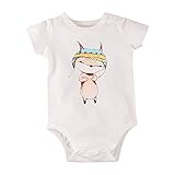 Baby Nest 夏 ベビー服 半袖ボディースーツ ロンパース 女の子 男の子 肩ボタン アニマル コットン100% キツネ 6-9M