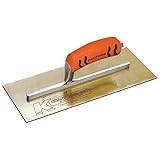 Kraft Tool PL452PF Golden Stainless Steel Plaster Trowel, 10-1/2 x 4-1/2-Inch, 10-1/2 x 4-1/2-Inch [