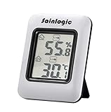 Sainlogic湿度計デジタル温度計、湿度モニターインドアwith温度湿度Gauge ブラック s-1