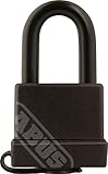 ABUS 70/35 KD Black All Weather Solid Brass Body with Weather Cover and Steel Shackle Keyed Differen