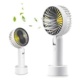ハンディファン 扇風機 携帯扇風機 手持ち扇風機 ベース台付 充電式 AMITA ハンディ扇風機 上下180度調整 静音設計 USB 120