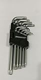 toolscentre 9ピース台湾製でトルクス六角キースクリュードライバーセットStarキーl-wrench with穴。(tt10-tt50 )