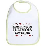 CafePress Loves Me in Illinois Bib - Standard Kiwi by CafePress
