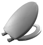 BEMIS MFG。 CO. Bemis Mfg 180SLOW 000 Mayfair 細長いプラスチック便座、泡立てヒンジ、ステイト、ホワイト 1 180SLOW-000