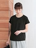 Angeliebe エンジェリーベ マタニティ 授乳口付き ポケット付き Tシャツ 妊婦服 産前 産後 半袖 M ～ L ブラック 21754 21754302