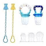 PChero Fresh Food Feederおしゃぶり2パック+ 2個おしゃぶりクリップと3pcs Free食品グレードシリコンSucker、幼児フルーツTeething Toy – Baby 3