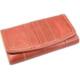 Amazon キュイールデソン スリム長財布 がま口 艶レザー Pois ポワ レディース キャメル Camel 欧州職人館 財布