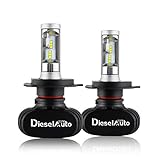 LED H4 ヘッドライト バルブ ライト Hi/Lo 車検対応 ファンレス 一体型 6500K ホワイト 50W 8000LM 高輝度 CSP チップ搭載 12V/24V対応 車用 LED 電球 防水 2個 セット 3年保証