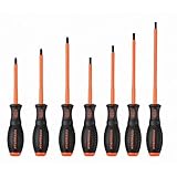 7 PC。Insulated Electrician 's High Visibilityスクリュードライバーセット電気電源