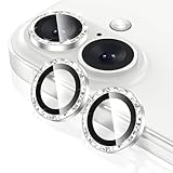 YealRed For iPhone 17 用 レンズ保護キャップ アルミ合金製 カメラカバー キラキラ 9H強化保護カバー ブラックフレーム アルミニウム合金素材 高光透過率 露出オーバー防止 耐衝撃 傷防止 指紋防止 写真撮影に影響しない 超薄型 アイフォン 17 に対応 (シルバー)