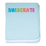 CafePress – Swim Bike Run Tri – スーパーソフトベビー毛布、新生児おくるみ ブルー 086688206225CD2