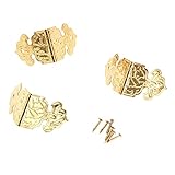 12枚入り コーナープロテクター　コーナー金具 DIY/かばんのコーナー保護 パーツ材料 金具/ 手作り ハンドメイド 手芸 手作り ゴールデン