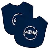 Baby Fanatic Team Color Bibs, Seattle Seahawks, 2-Count by Baby Fanatic [並行輸入品]
