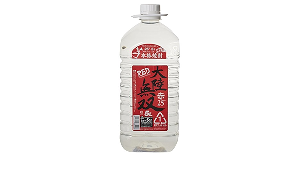 Amazon Co Jp 大陸無双 赤 本格芋焼酎 黒麹仕込み 25度 5l 3本 食品 飲料 お酒