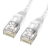 LANケーブル Cat6e Flat (ホワイト, 20m)