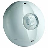 Leviton OSC15-I0W Ceiling Mount Occupancy Sensor, PIR, 360 Degree, 1500 sq. ft. Coverage, Self-Adjus