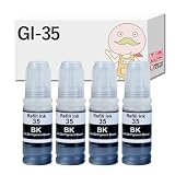 【エコッテ】 Canon (キヤノン/キャノン)用 GI-35BK 互換インクボトル 顔料 ブラック×4本セット ギガタンク搭載 ギガタンク GX2030 (GX2000) GX1030 (GX1000)