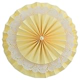 Aimeart Tissue Fan Decorations直径3個12 Double Layerペーパー花パーティーアクセサリー、ベージュ