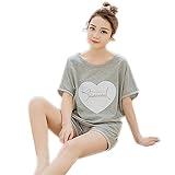 パジャマワンピース マタニティ レディース 夏 ルームウェア 可愛い 部屋着 ワンピース ノースリーブ カジュアル リラックス キャミソール 女の子 ナイトウェア (XL, グレー)