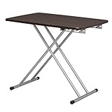 昇降テーブル テーブル リフトテーブル 6段階 幅75cm カラー：ブラウン