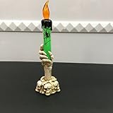 ZehuiスケルトンゴーストCandleランプライトグリップLEDスケルトン手Flameless Candle Lightsハロウィンパーティ装飾ランプノベルティTea Ligh グリーン mhy-0