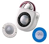 Leviton OSFHU-I4W Mounted PIR High-Bay Sensor with 3 Interchangeable Lenses, 480V, White [並行輸入品]