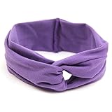 ヘッドバンド　ヘアアクセサリー　ヘアバンド　キッズ　子供用　女の子　ベビー　弾力　綿　0-7歳に　8色 (パープル)
