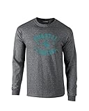 NCAAアーチ100 %防縮加工長袖Tシャツ 3L グレイ