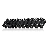 Powerbuilt 647357 3/8' Dr. 6 Pt. Metric Impact Socket Set (10 Piece) (10-19mm) [並行輸入品]