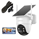 「新モデルソーラー高効率発電・500万高画素・ 固定ベルト付きで穴あけ不要」COOAU 防犯カメラ 屋外 ソーラー 完全ワイヤレス 監視カメラ 電源不要 配線工事不要 遠距離暗視 夜間カラー撮影 360°撮影可能 外部5DBIアンテナ 屋外ランキング 人体検知 パンチルト バッテリー内蔵 電池式 ぼ