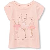 THE CHILDREN'S PLACE(ザ・チルドレンズプレイス) ショートチューリップスリーブインベリッシュバレリーナグラフィックトップ トップス半袖Tシャツ 18～24ヶ月【並行輸入】